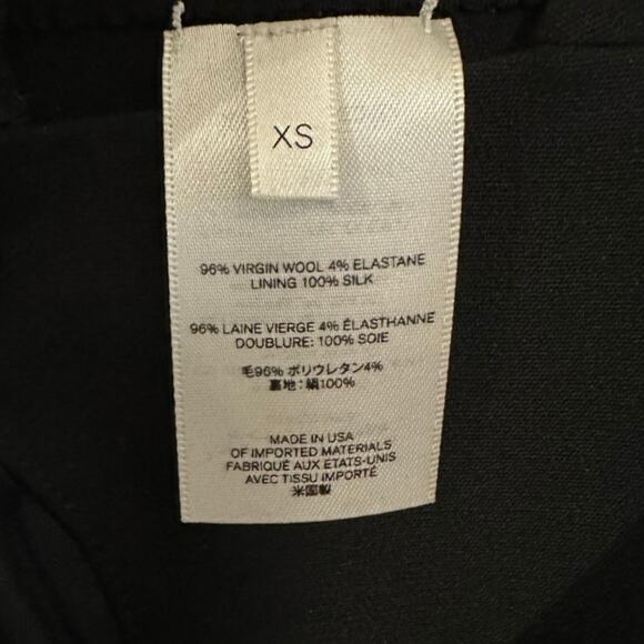 The Row Margaret Overalls size XS Black Stretch Wool Silver Hardware - Picture 10 of 15